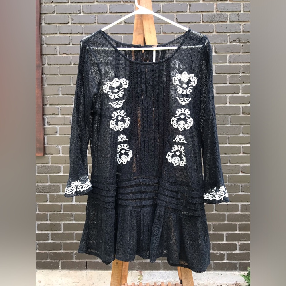 Free People Medium Lace Western Bobo Dress